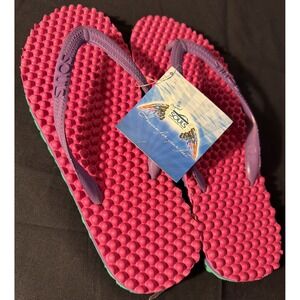 Australian Souls  Massaging Flip Flops - Original Range - Pink Lily